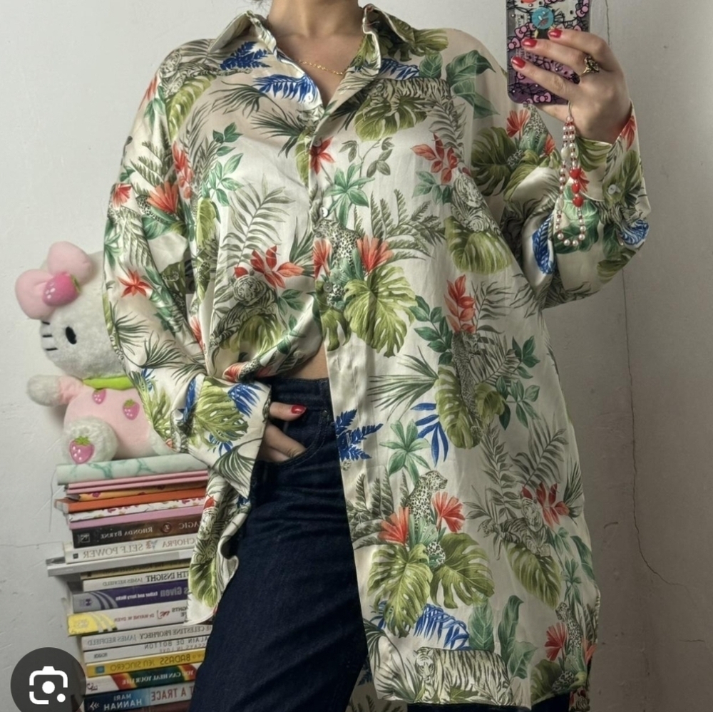 Zara Jungle Tunic Shirt Dress